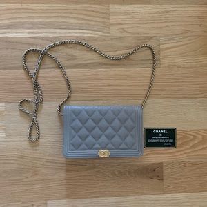 Chanel WOC Gray with Gold HW
